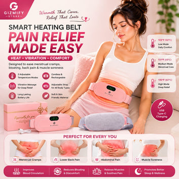Rechargeable Period Pain Relief Heating Belt – Electric Heating Pad for Menstrual Cramps & Abdominal Muscle Pain Relief