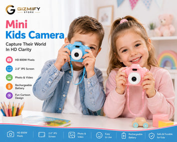 Mini Rechargeable Kids Digital Camera HD 800W Pixels – Cute Cartoon Toy Camera for Children with Photo & Video Recording & Screen Display