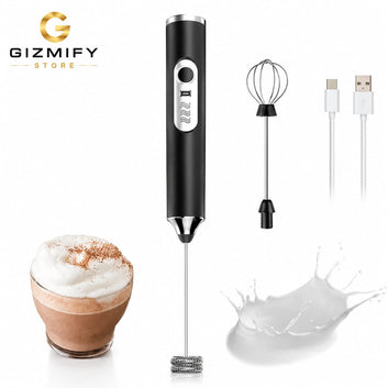Electric Coffee Frother Rechargeable – Mini Handheld Milk Foam Maker & Coffee Beater for Creamy Café-Style Drinks