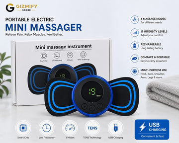 Portable Electric Mini Massager – Rechargeable Handheld Body Massage Machine for Neck, Back, Shoulder & Full Body Pain Relief